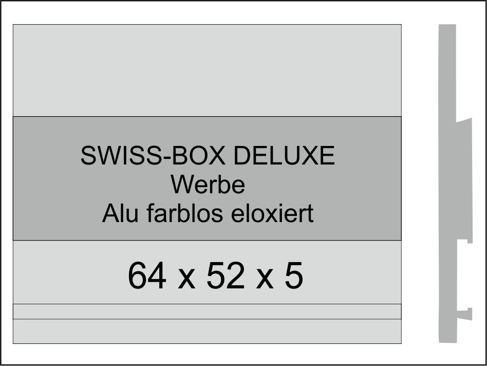 Briefkastenschild<br> Swissbox 64x52 Werbung